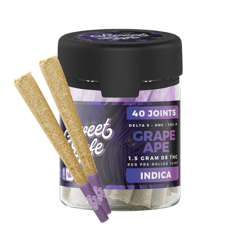 Sweet Life 40 Pack of Joints D8+HHC+THCP - 1.5g per Joint - Grape Ape - Indica - Headshop.com