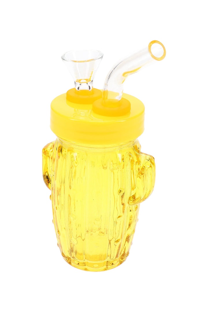Colored Glass Cactus Water Pipe “Desert Sipper” – 3.5″ - Headshop.com