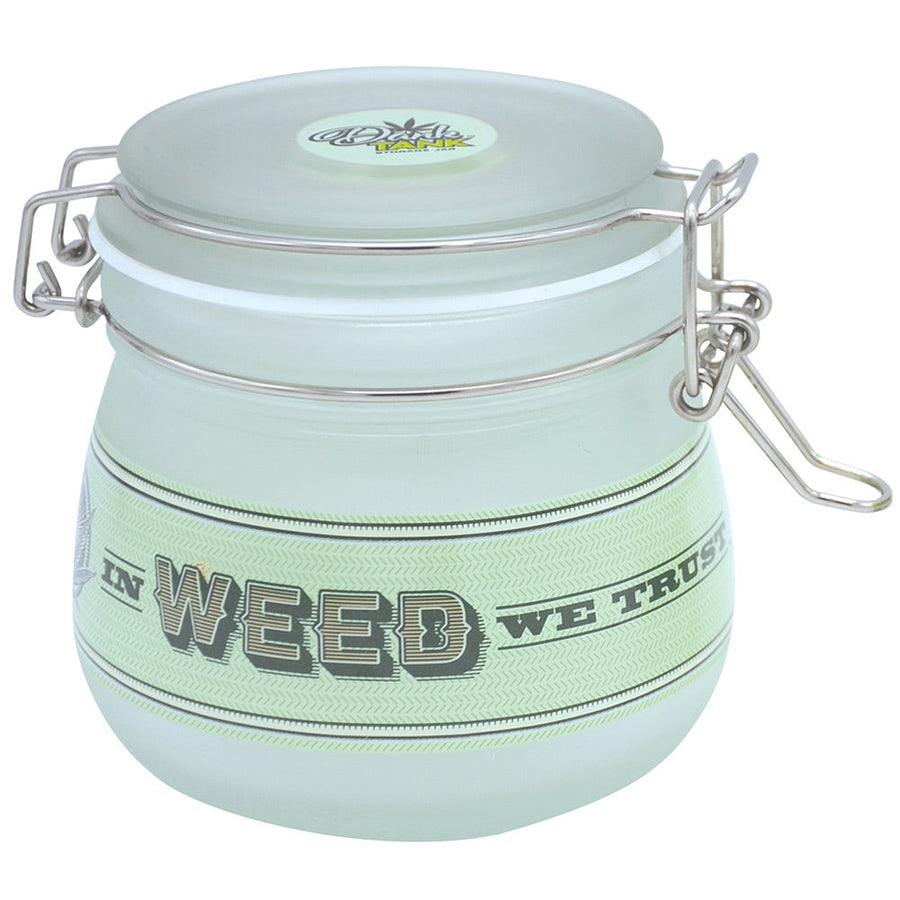 Fujima Dank Tank In Hemp We Trust Frosted Glass Jar - 500ml - Headshop.com