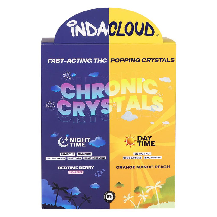 60CT DISPLAY - Indacloud THC Day & Night Chronic Crystals - 25mg / 6g - Headshop.com