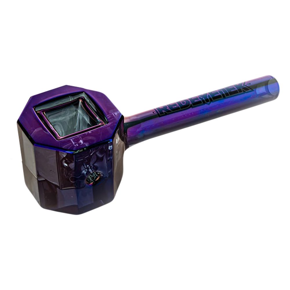 Red Eye Tek Terminator Finish Infinity Bowl Octagon Glass Hand Pipe | 4.5" - Headshop.com