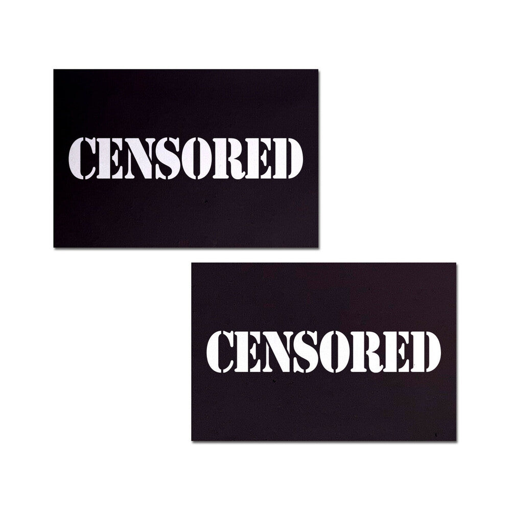 Pastease Censored: Black Censor Bars Nipple Pasties - Headshop.com