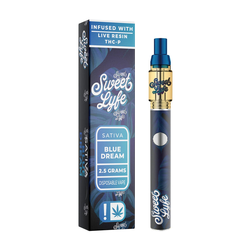 Disposable Vape Pen 2.5ml Infused with Live Resin Delta 8 + THCP Blend - Blue Dream - Sativa