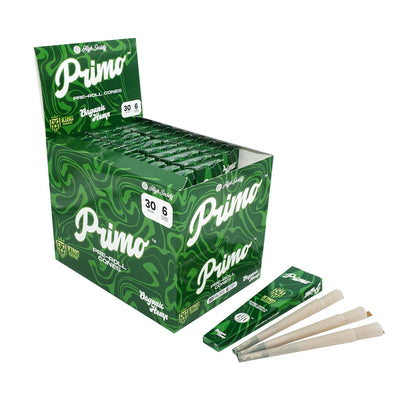 High Society - Primo Organic Hemp Pre-Roll Cones with Filter - King Size - Box of 30 Units - Headshop.com
