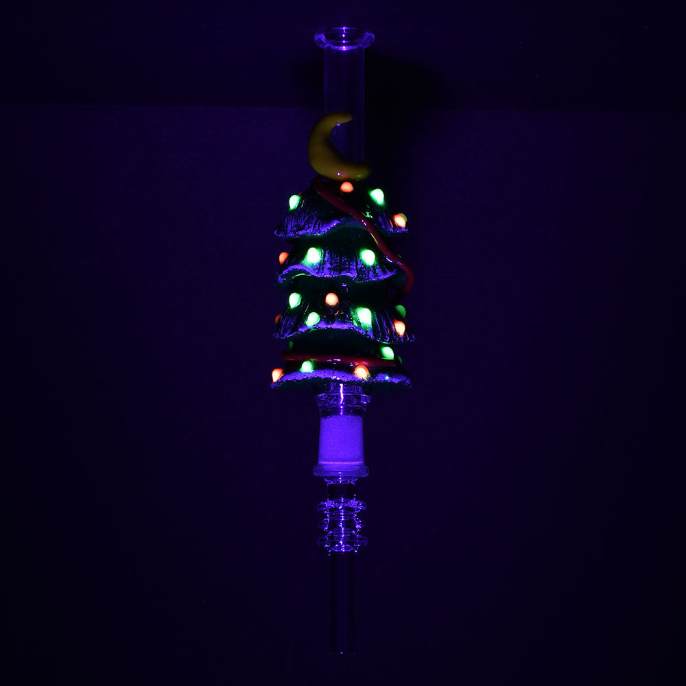 Christmas Tree Vapor Vessel w/ Quartz Tip - 7" / 10mm F - Headshop.com