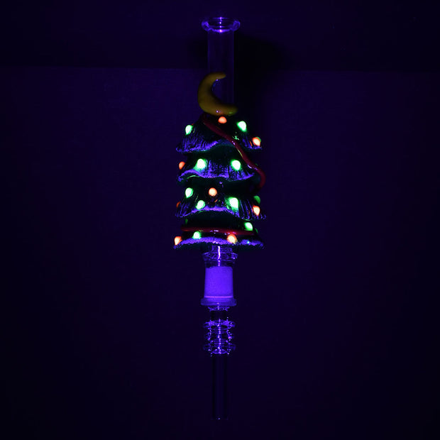Christmas Tree Vapor Vessel w/ Quartz Tip - 7" / 10mm F - Headshop.com