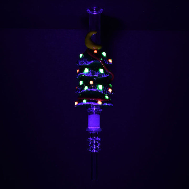 Christmas Tree Vapor Vessel w/ Quartz Tip - 7" / 10mm F - Headshop.com