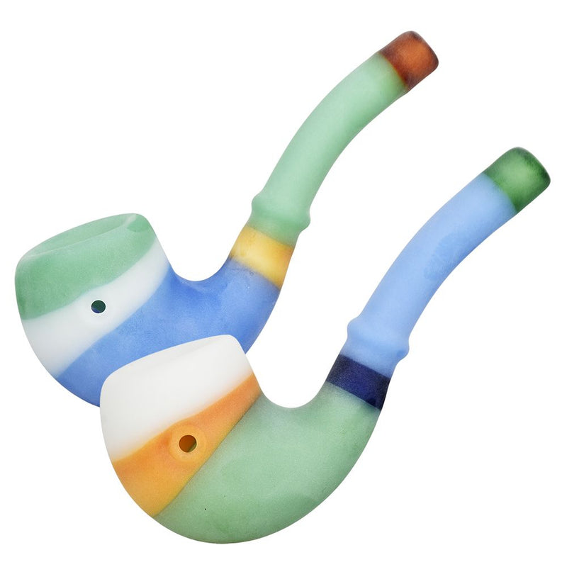 Playtime Sandblasted Sherlock Glass Pipe - 6" / Colors Vary