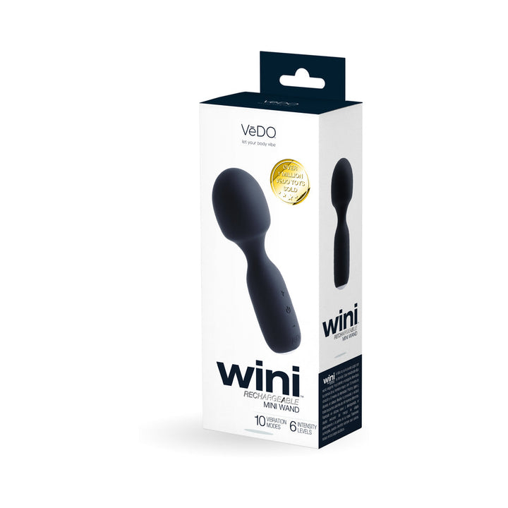 VeDO Wini Rechargeable Mini Wand Just Black - Headshop.com