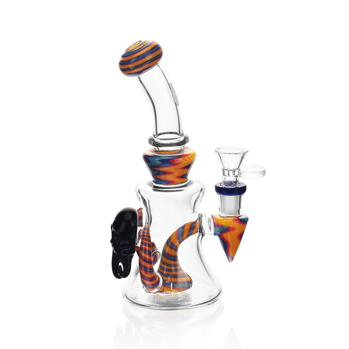 High Society - Tulu Premium Wig Wag Concentrate Rig (Blue/Yellow) - Headshop.com