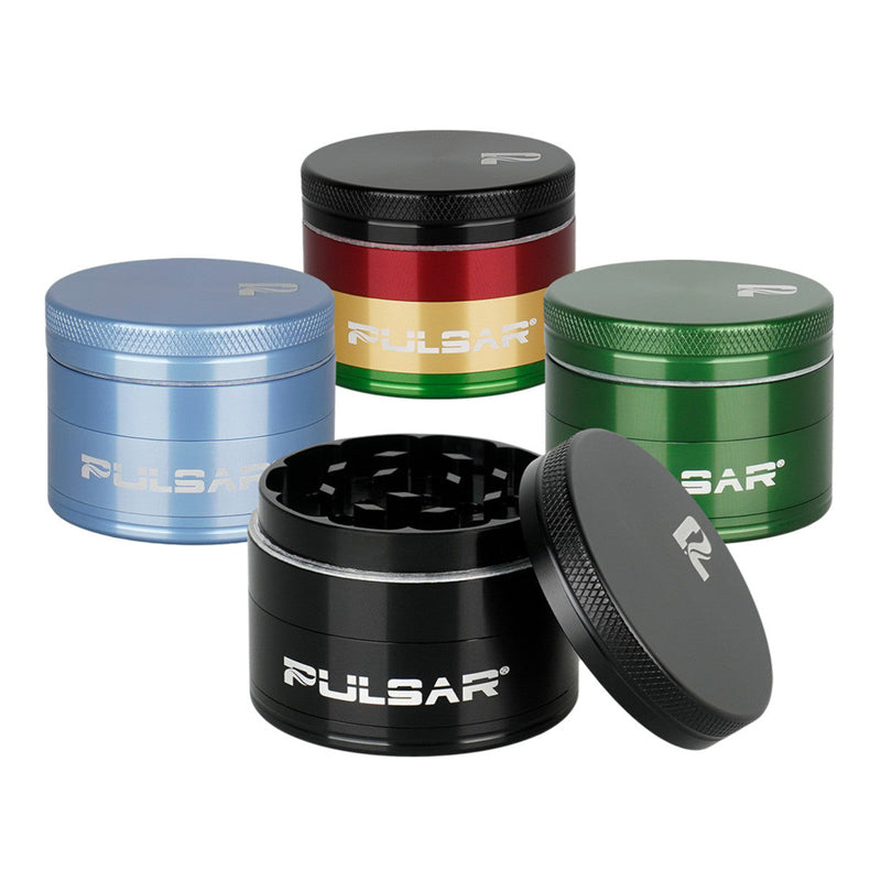 Pulsar Solid Top Aluminum Grinder - GR762 - 4pc / 2" - Headshop.com