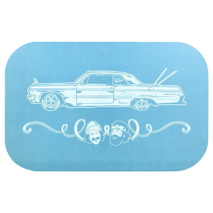 Cheech & Chong x Pulsar Metal Rolling Tray W/ Lid - Love Machine / 11" x 7" - Headshop.com