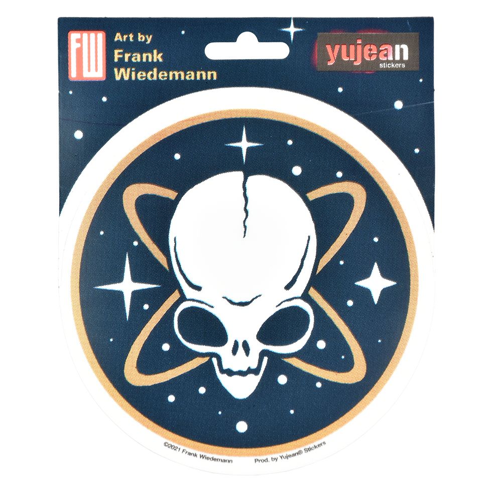 Frank Wiedemann Pirate Alien Round Sticker - 4.5" - Headshop.com