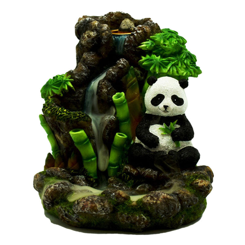 Bamboo Waterfall Panda Backflow Incense Burner - Headshop.com