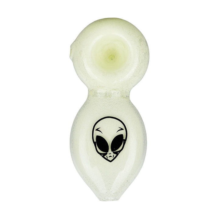Alien Tech Glow In The Dark Glass Pipe - 3.5" - Headshop.com