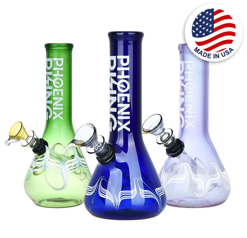 Phoenix Rising Beaker Base Water Pipe - 7"/Colors Vary - Headshop.com