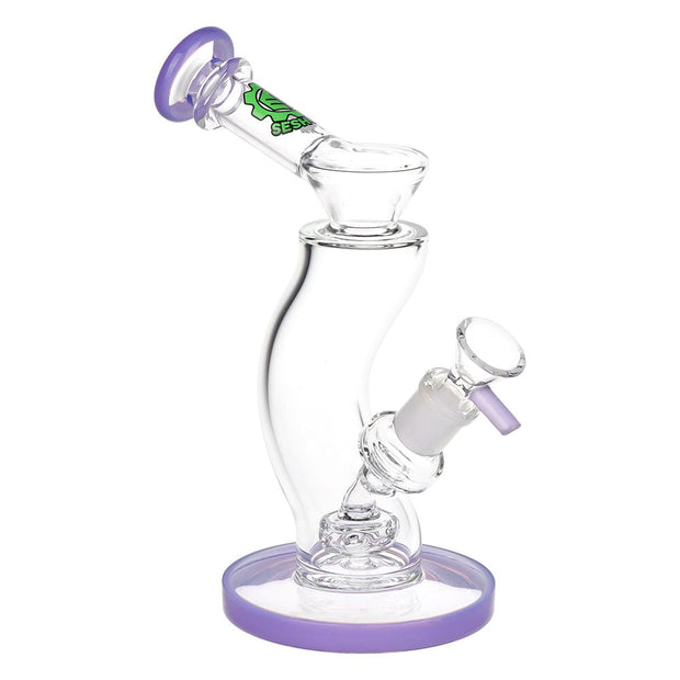 SeshGear Hip Check Curved Glass Water Pipe | 7.75" | 14mm F - Headshop.com