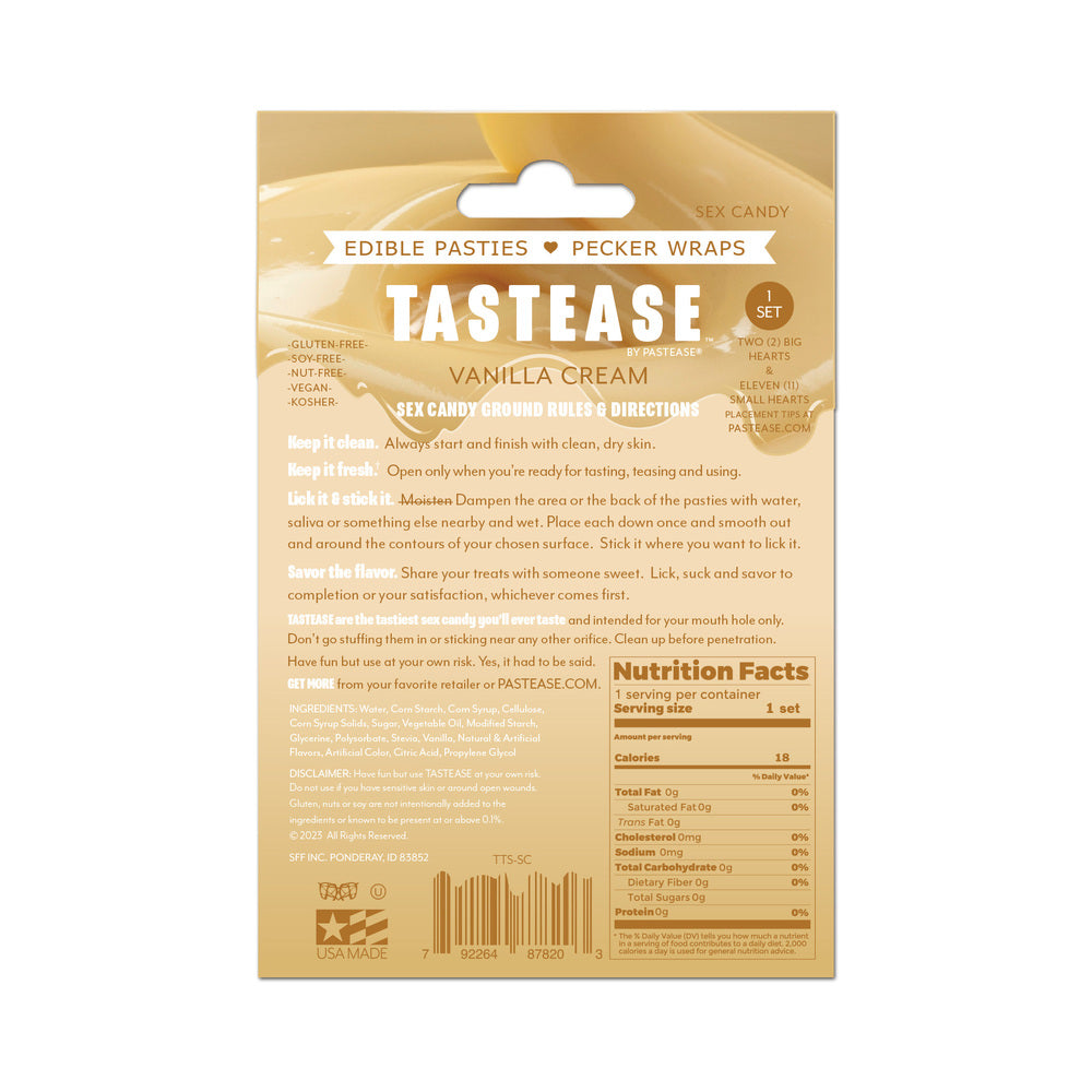 Tastease by Pastease Sweet Cream Candy Edible Pasties & Pecker Wraps - Headshop.com