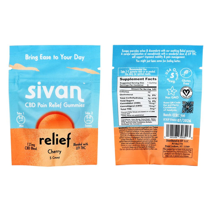 Sivan CBD Blend Gummies | 625mg | 5pc | 10pk - Headshop.com