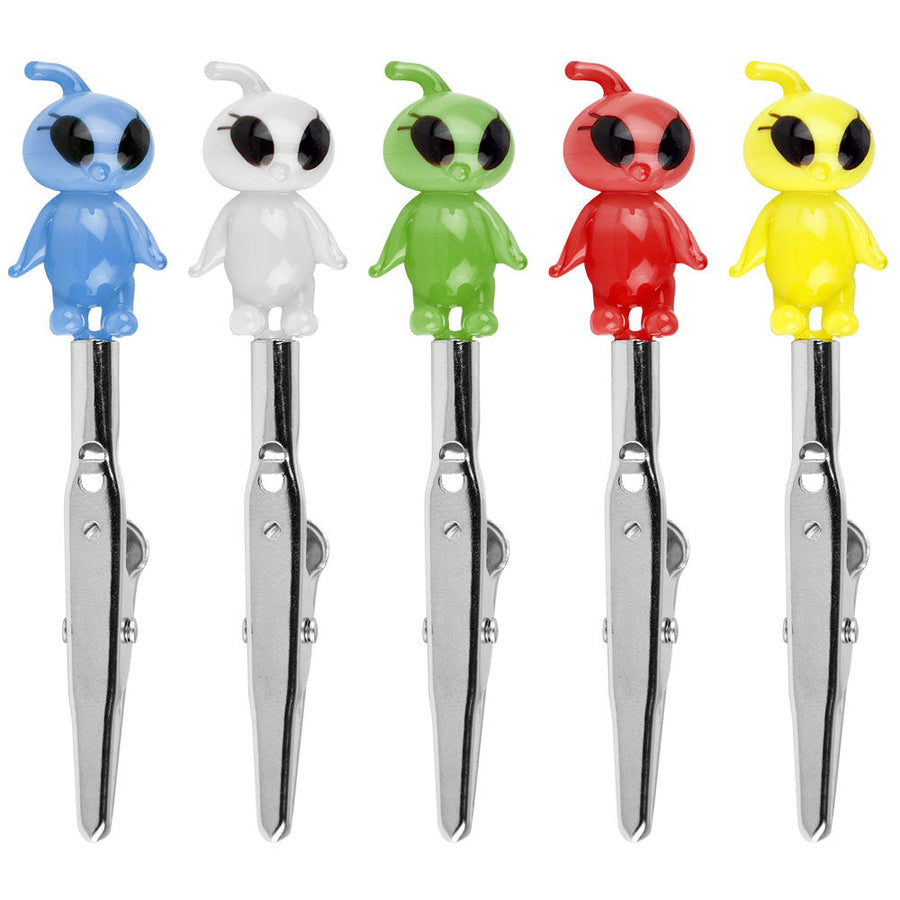 Cute Femme Alien Glass Roach Clip - Headshop.com