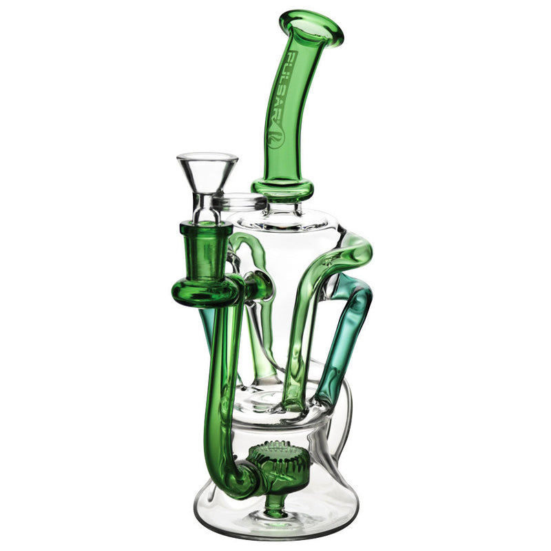 Pulsar 4-Tube Recycler Water Pipe - 9" / 14mm F / Colors Vary - Headshop.com
