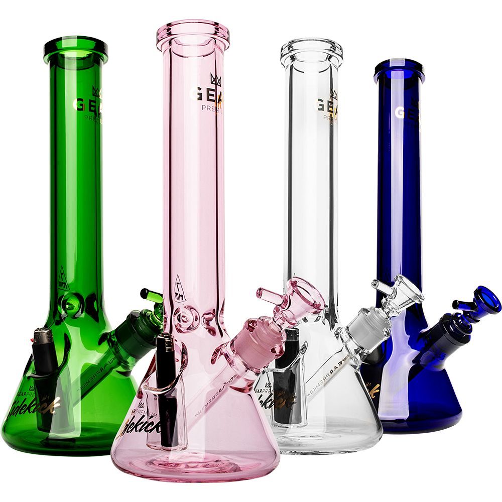Gear Premium Sidekick Glass Beaker Water Pipe | 15" | 14mm F - Headshop.com