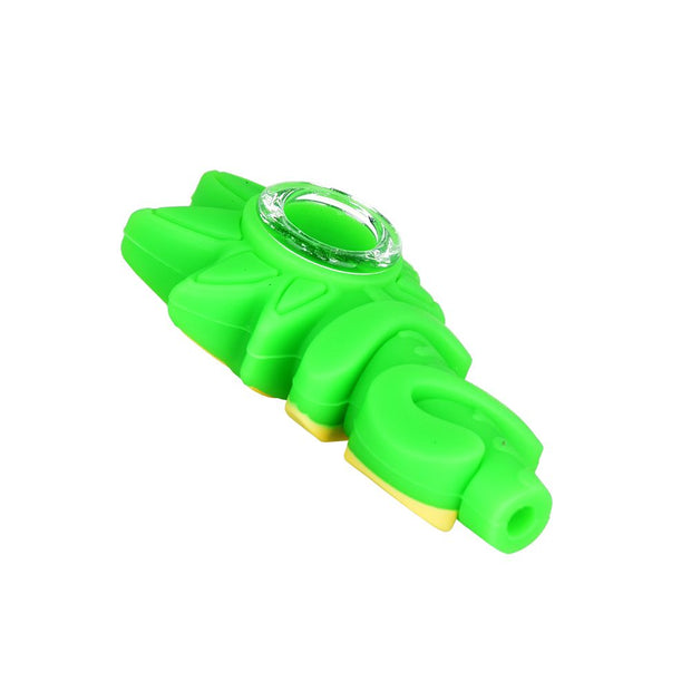 Silicone Hemp Leaf Hand Pipe - 3" / 5ct - Headshop.com