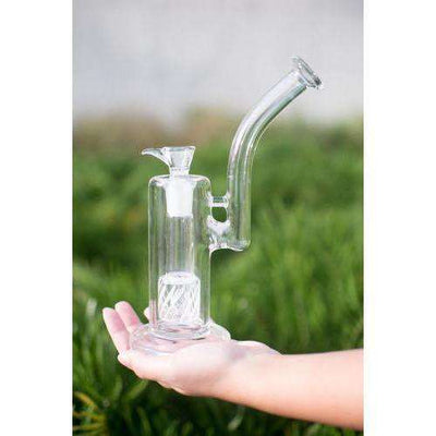 1Stop Glass Upright Weed Bubbler with Perc - Headshop.com