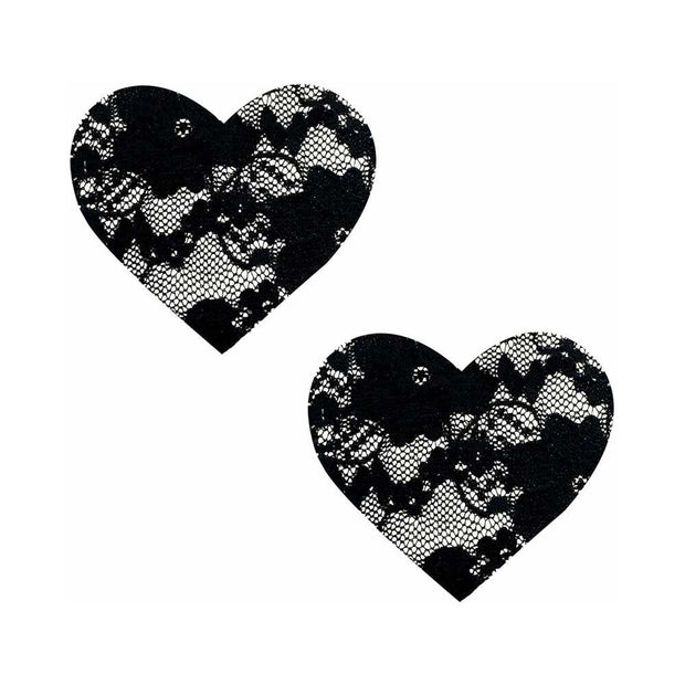 Neva Nude Pasty Heart Lace Black - Headshop.com