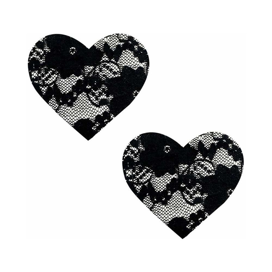 Neva Nude Pasty Heart Lace Black - Headshop.com