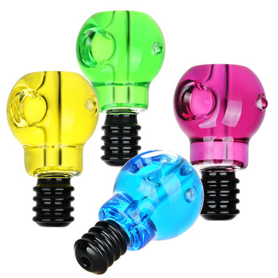 Light Bulb Glycerin Hand Pipe - 4" / Colors Vary - Headshop.com