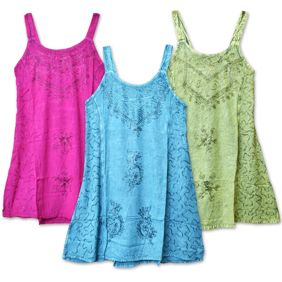 ThreadHeads Embroidered Design Strap Dress - One Size / Colors Vary - Headshop.com