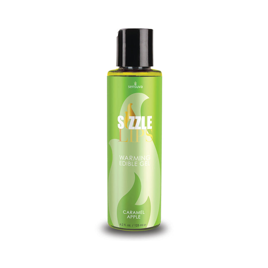 Sensuva Sizzle Lips Warming Edible Gel Caramel Apple 4.2 oz. - Headshop.com