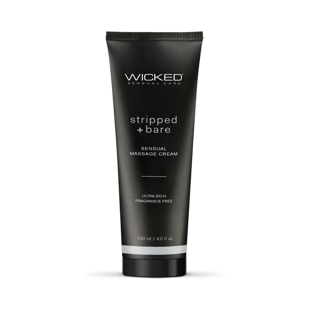 Wicked Stripped + Bare Unscented Sensual Massage Cream 4 oz. - Headshop.com