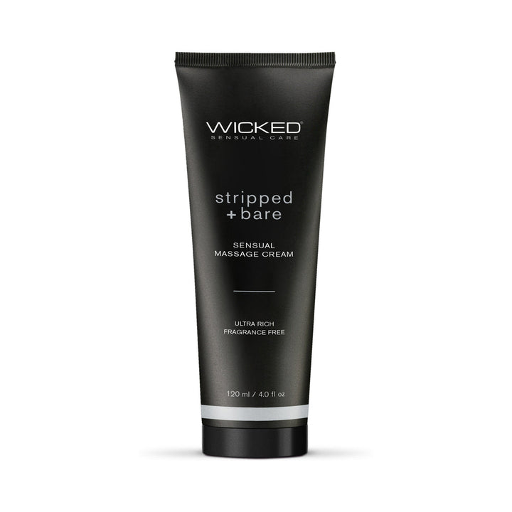 Wicked Stripped + Bare Unscented Sensual Massage Cream 4 oz. - Headshop.com