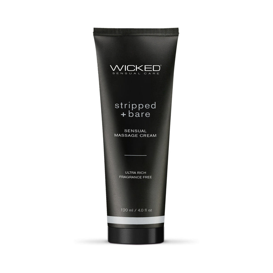 Wicked Stripped + Bare Unscented Sensual Massage Cream 4 oz. - Headshop.com