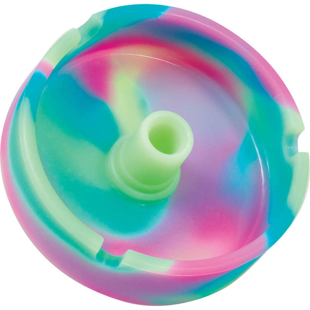 12PC DISPLAY - Fujima Glow Silicone Snuffer Ashtray - 3.5" / Assorted - Headshop.com