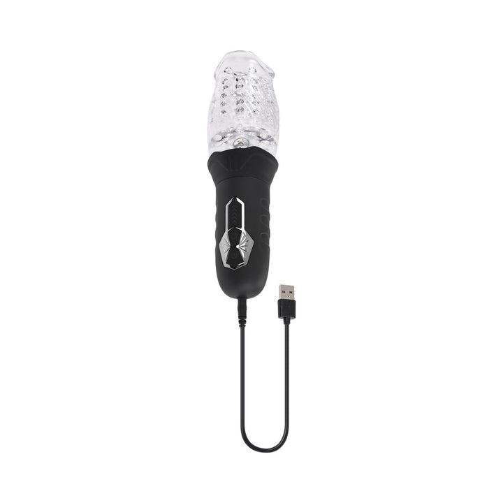 Zero Tolerance Cyclone Rechargeable Vibrating Spinning Stroker Black Clear - Headshop.com
