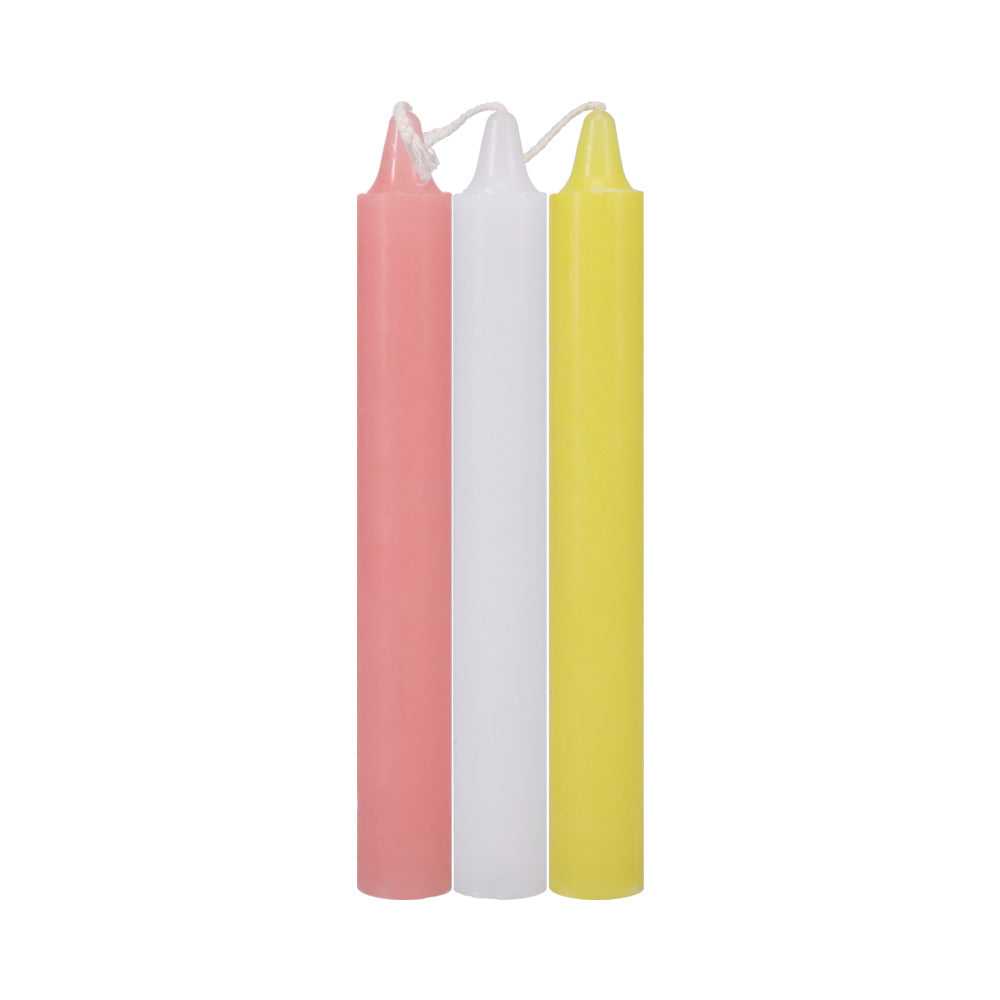 Japanese Drip Candles 3-Pack Pink, White, Yellow - Headshop.com