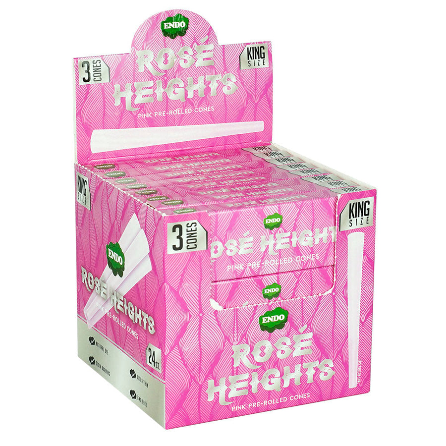 Endo Rose Heights Pink Pre-Rolled Cones | 24pc Display - Headshop.com