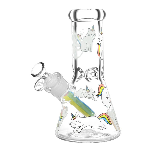 Pulsar Caticorns Design Glass Beaker Water Pipe - 8" / 14mm F - Headshop.com