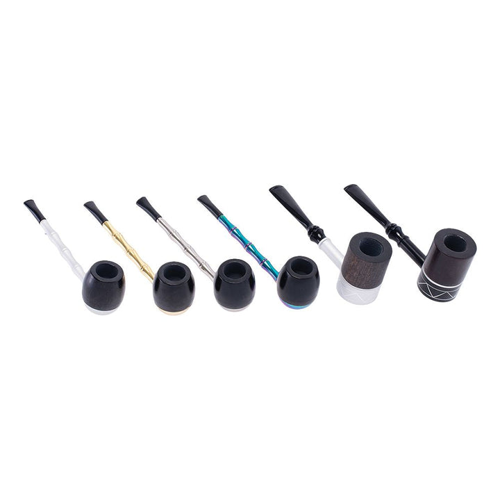 Fujima Futuristic Wood & Metal Tobacco Pipes - 5.5" / 6ct - Headshop.com