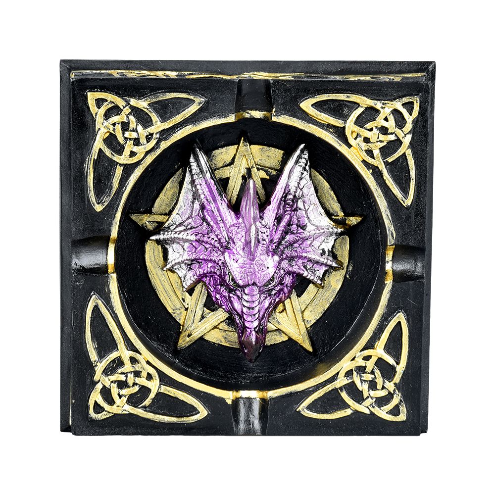 Celtic Dragon Polyresin Ashtray - 4.5" - Headshop.com