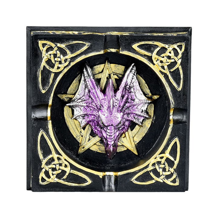 Celtic Dragon Polyresin Ashtray - 4.5" - Headshop.com