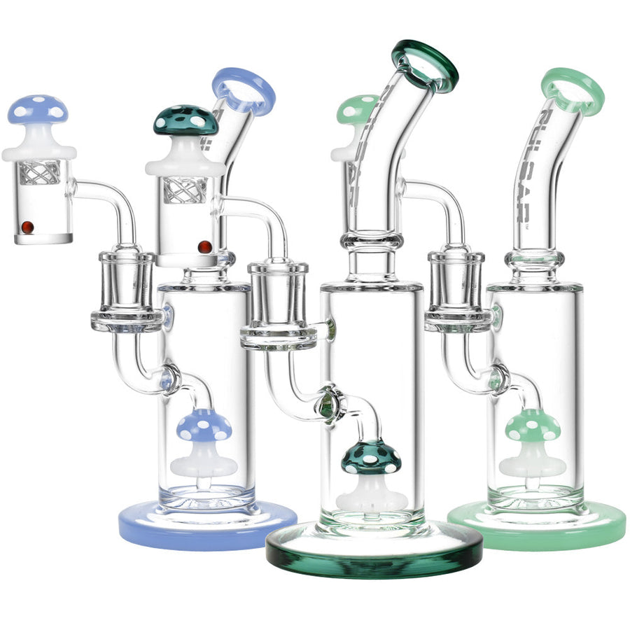 Pulsar Shroom Rig Set w/ Carb Cap - 8.5"/14mm F/Colors Vary - Headshop.com