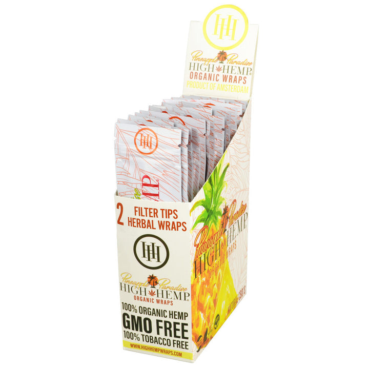 25PC DISP - High Hemp Organic CBD Wraps - 2pk - Headshop.com
