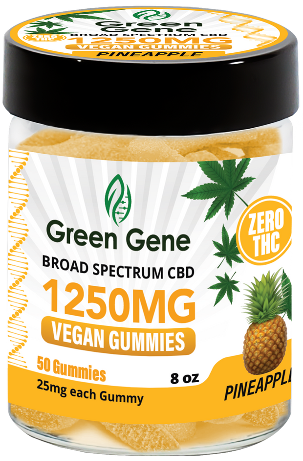 Green Genie CBD Vegan Pectin Infused Gummies w/ B12 Vitamins (625MG - 2500MG) - Headshop.com