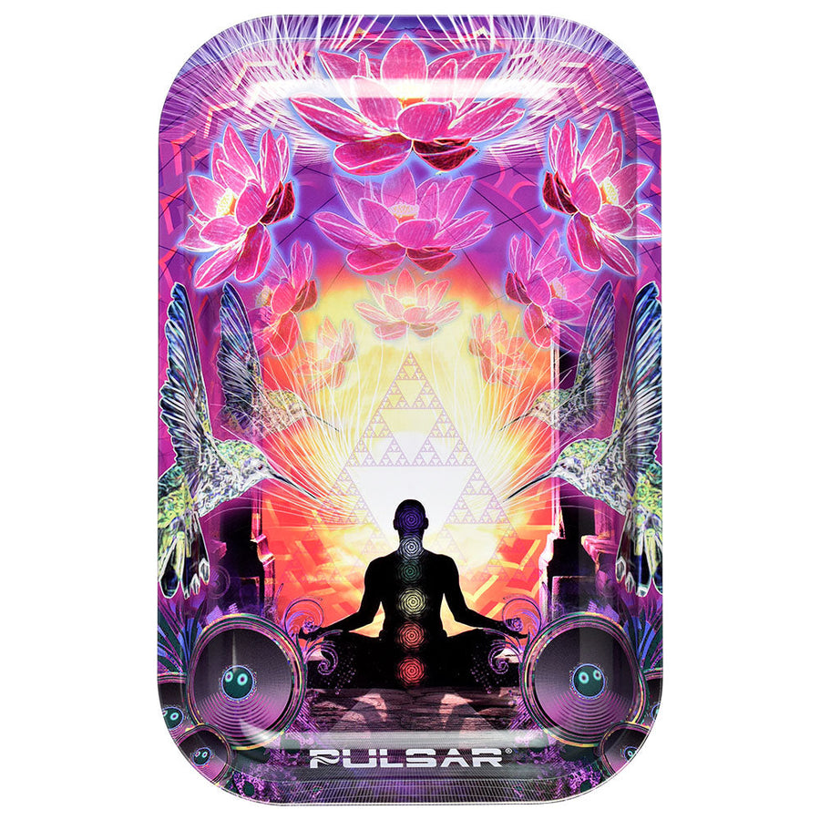 Pulsar Metal Rolling Tray - 11"x7"/Sound of Silence - Headshop.com