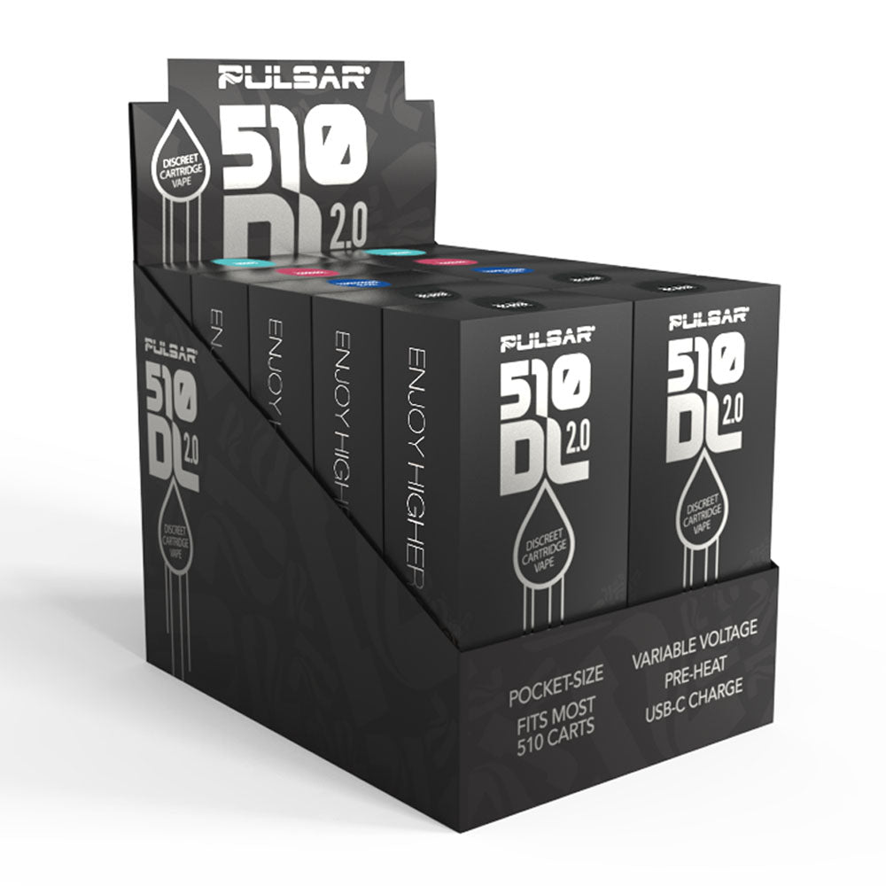 Pulsar 510 DL 2.0 Auto-Draw VV Vape Bar -650mAh / Assorted - 10pc Display - Headshop.com