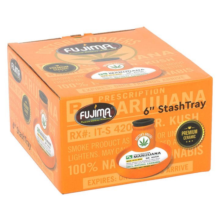 Fujima Ceramic 2 in 1 Airtight Stashtray - 5"x3" - Headshop.com
